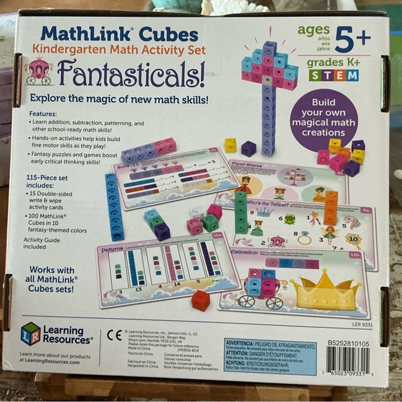 MathLink Cubes Kindergarten Math Activity Set: Fantasticals! Brand New! - Picture 2 of 2
